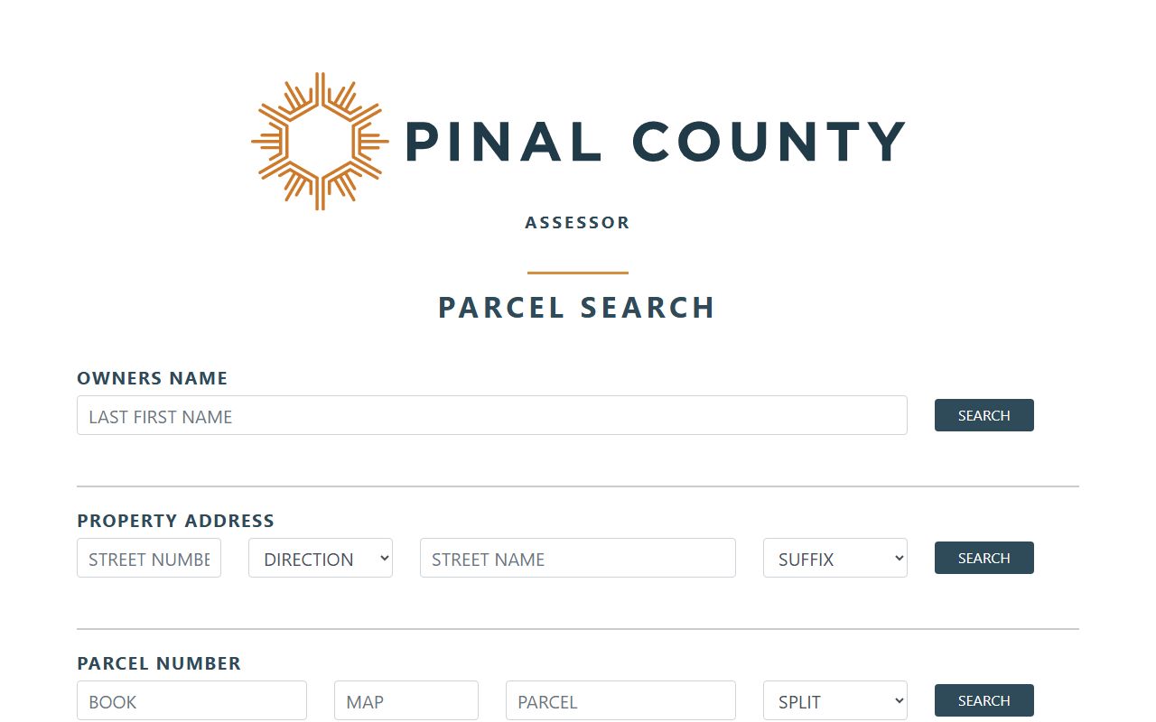 Pinal County parcel search for property owner information